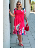 Vzdušné midi plus size šaty s nariaseným topom Fionela 